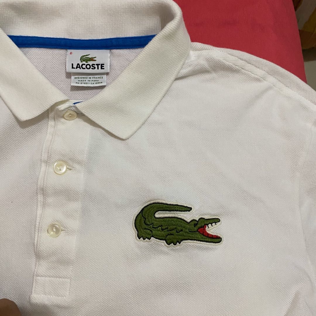 Authentic rare big logo lacoste Men s Fashion Tops Sets