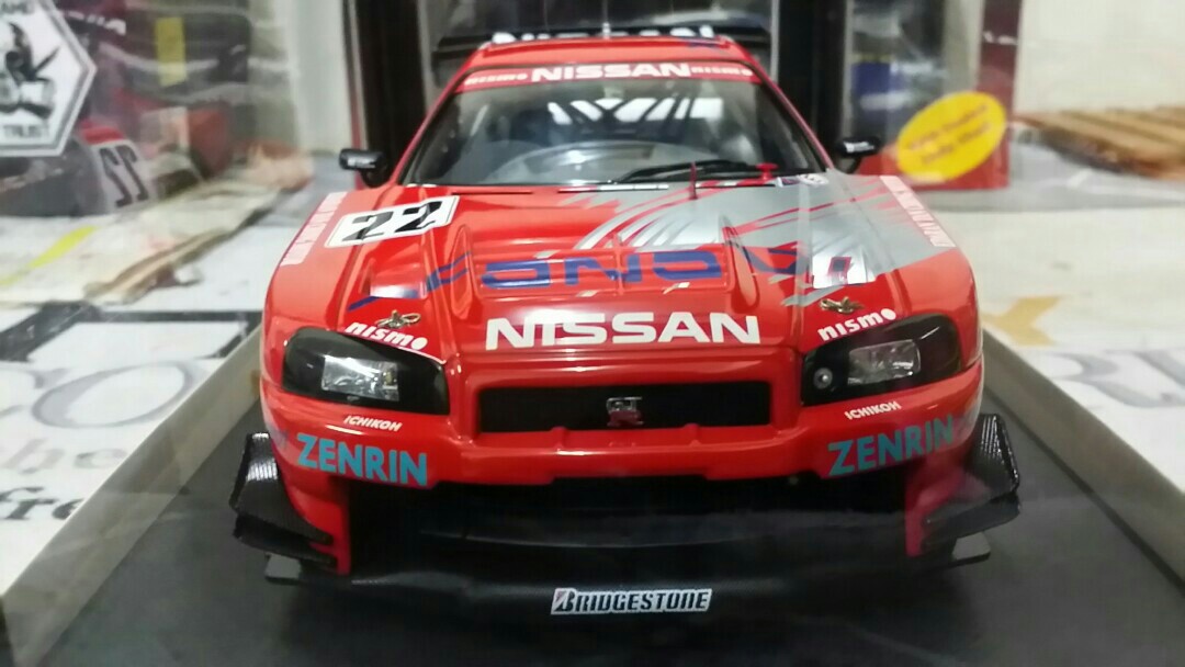 Autoart 1/18 nissan skyline gt-r r34 jgtc 2002 #22 xanavi, Hobbies