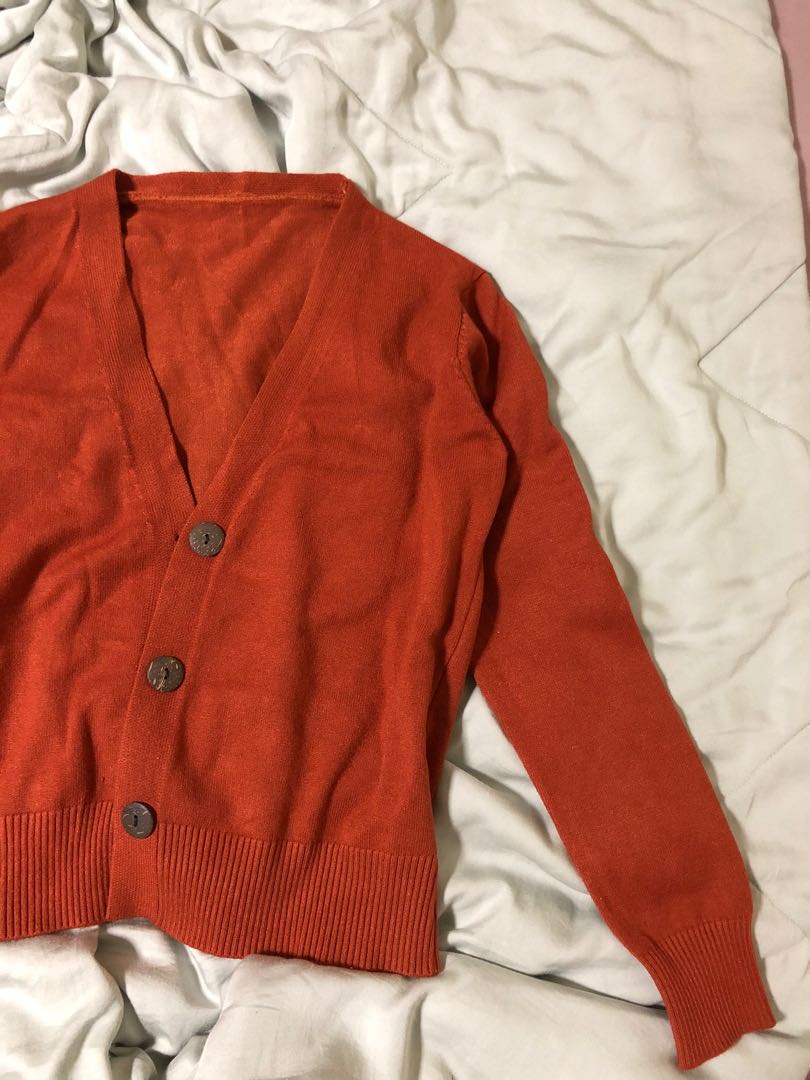 burnt orange cardigan uk
