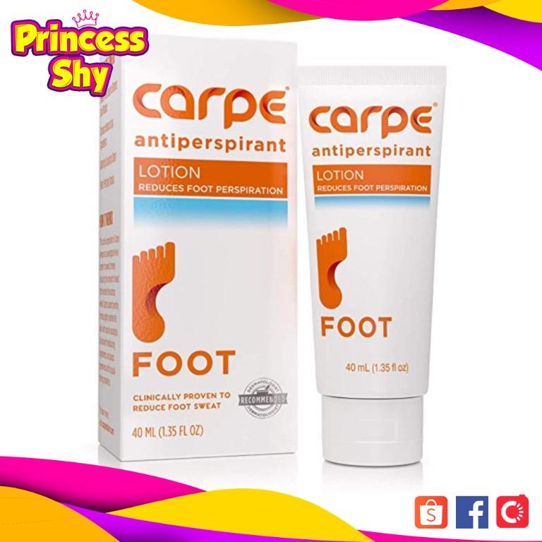 Carpe Antiperspirant Foot Lotion Reduces Foot Perspiration Clinically