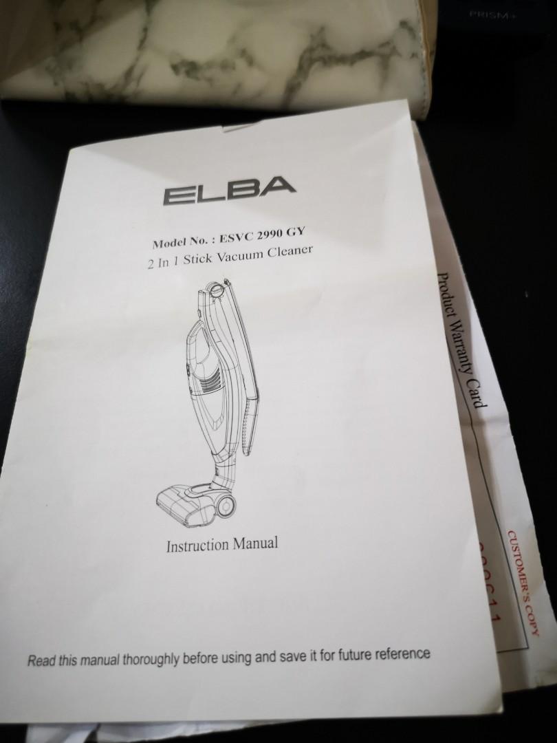 Elba Cordless 2 in 1 Vacuum Cleaner ESVC 2990 GY, TV & Home Appliances