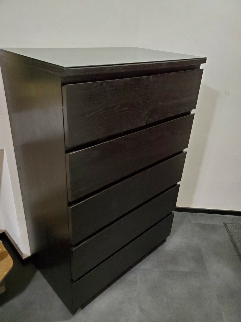 Ikea chest of drawers with glass top deals
