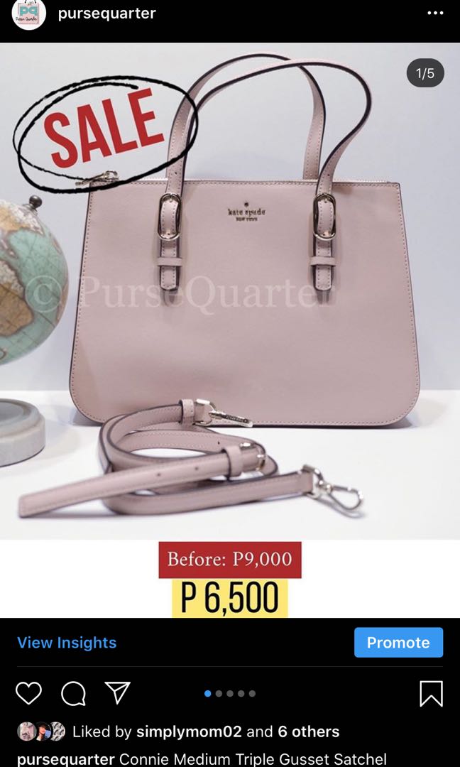 connie medium triple gusset satchel