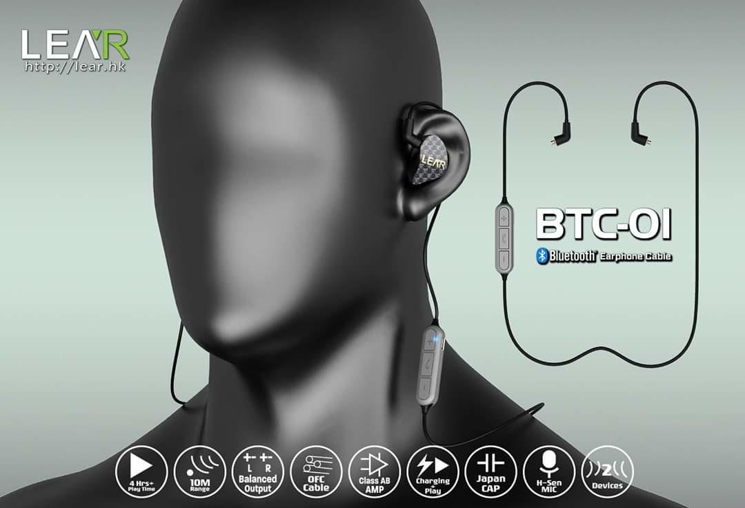 LEAR BTC-01 (mmcx) 無線藍牙耳機線, 興趣及遊戲, 音樂、樂器& 配件, 樂器配件- Carousell
