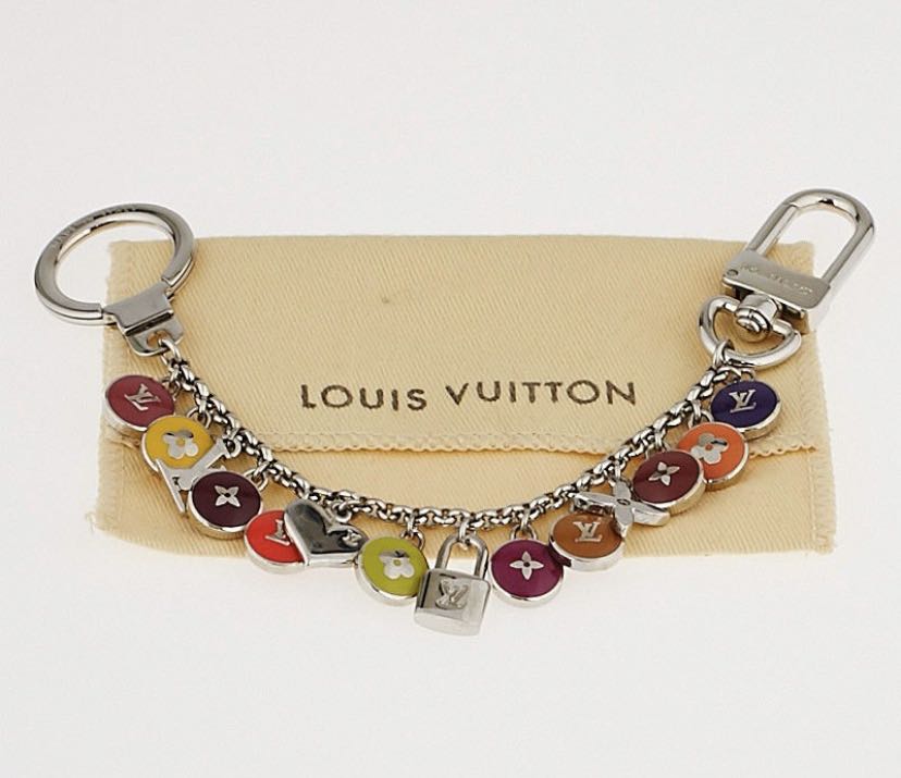 Louis Vuitton, Bags, Le Louis Vuitton Multicolor Blanc White Berlingot  Coin Case Purse Key Ring Charm