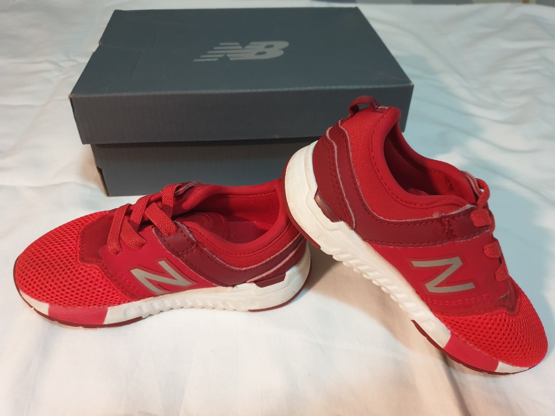 Original New Balance Red Shoes for Kids 