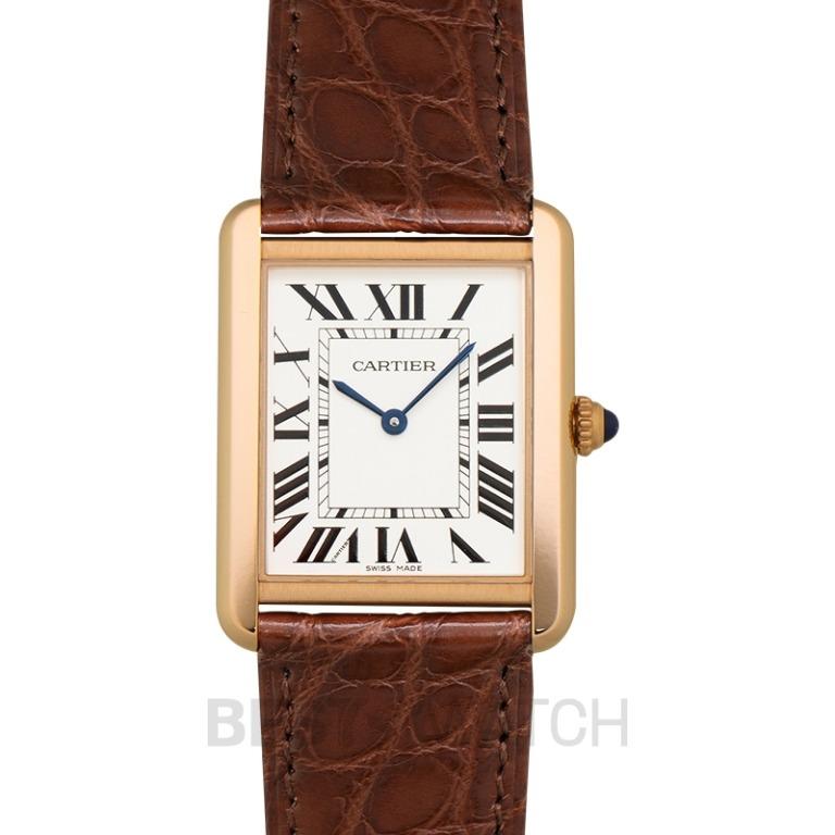 NEW Cartier Tank Solo 34.8 mm Quartz Silver Dial 18Kt Rose Gold and Stainless Steel Ladies Watch W5200025