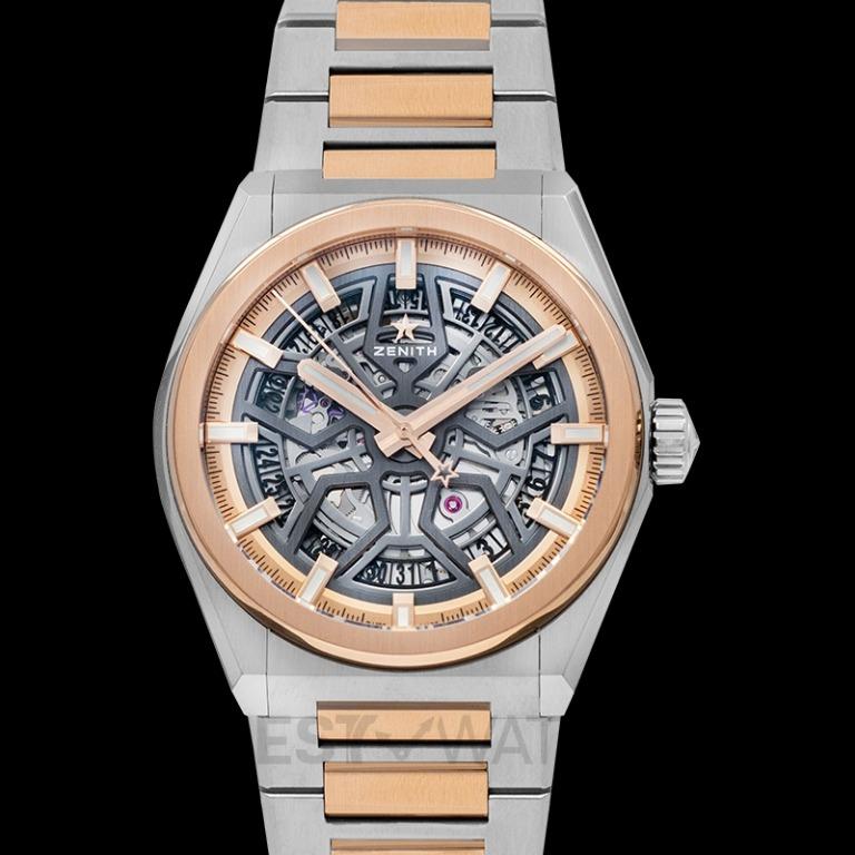 NEW Zenith Defy Classic Brushed titanium 18 carat rose gold Automatic Skeleton Dial Men s Watch 87.9001.670 79.M9001