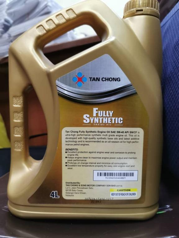 [ORIGINAL] Nissan (Tan Chong) 5W40 Fully Synthetic Engine Oil (4L