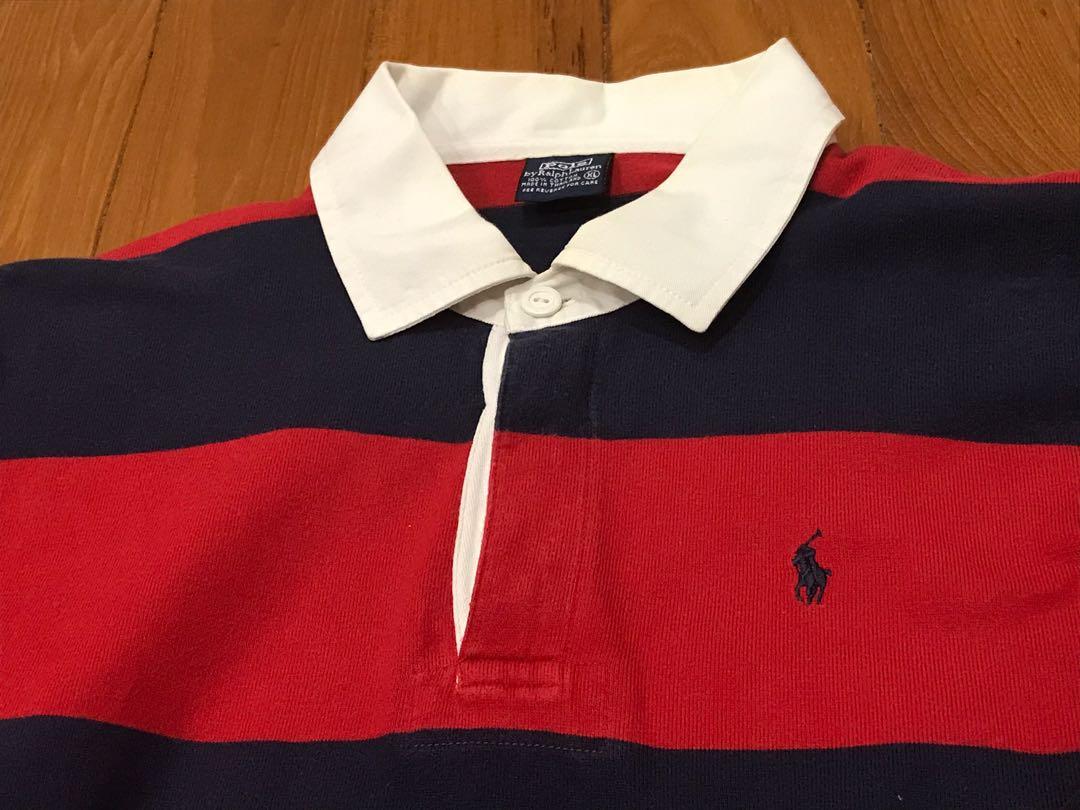 Polo Ralph Lauren rugby jersey stripe red Luxury Apparel on
