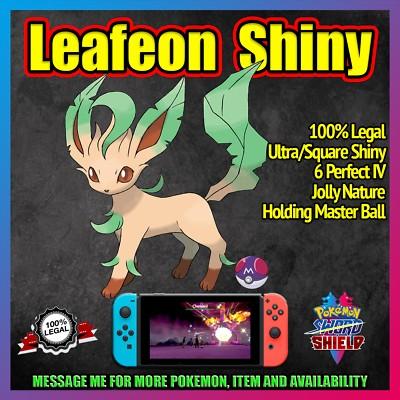 Shiny Leafeon Pokemon Sword Shield Toys Games Video Gaming In Game Products On Carousell Leafeon is a grass type pokemon. shiny leafeon pokemon sword shield
