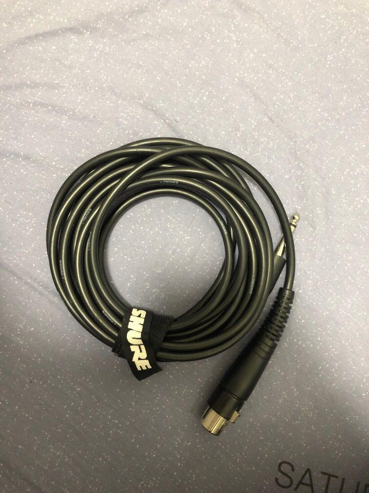 Shure Microphone Cable, 興趣及遊戲, 音樂樂器 & 配件, 樂器配件 on Carousell