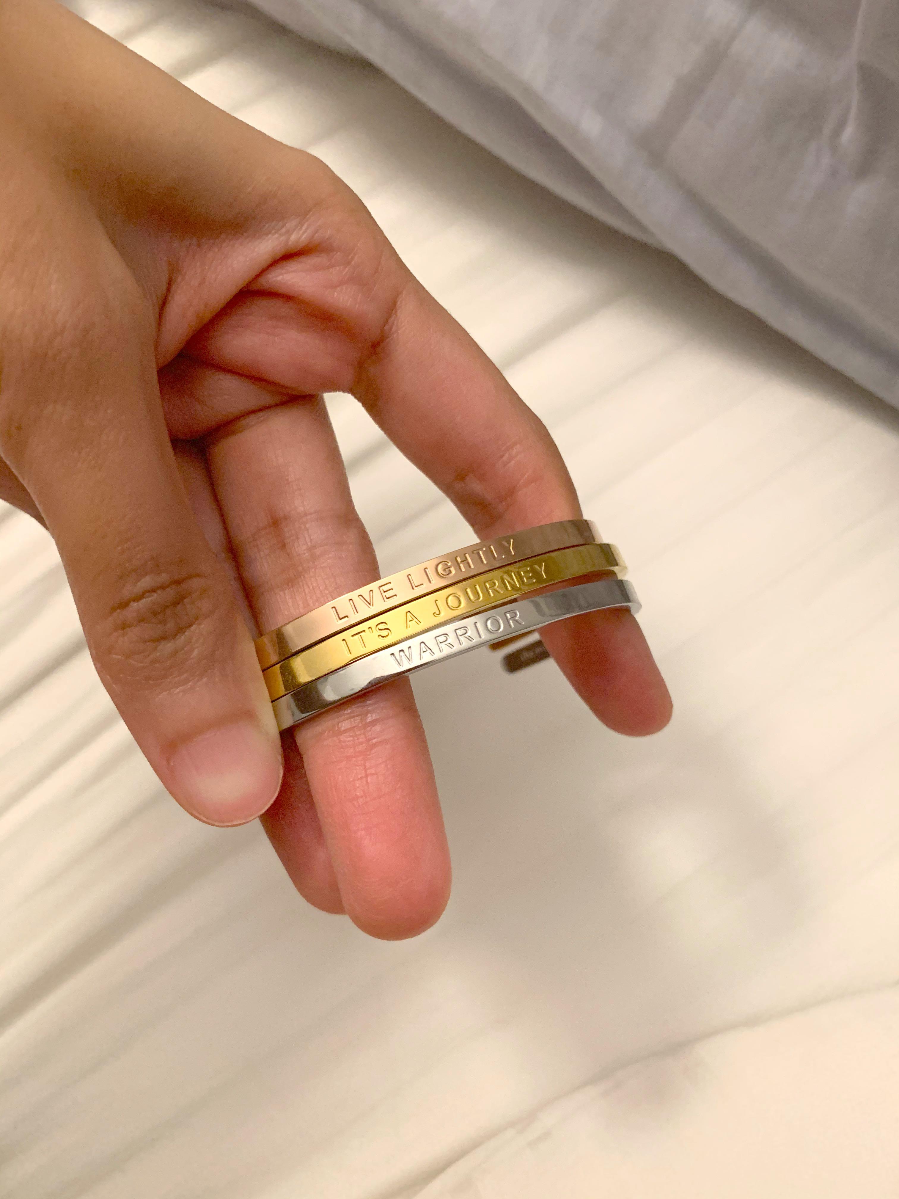 The Mindful Company Reminder Cuffs Women s Fashion Jewelry Organisers Precious Stones on Carousell
