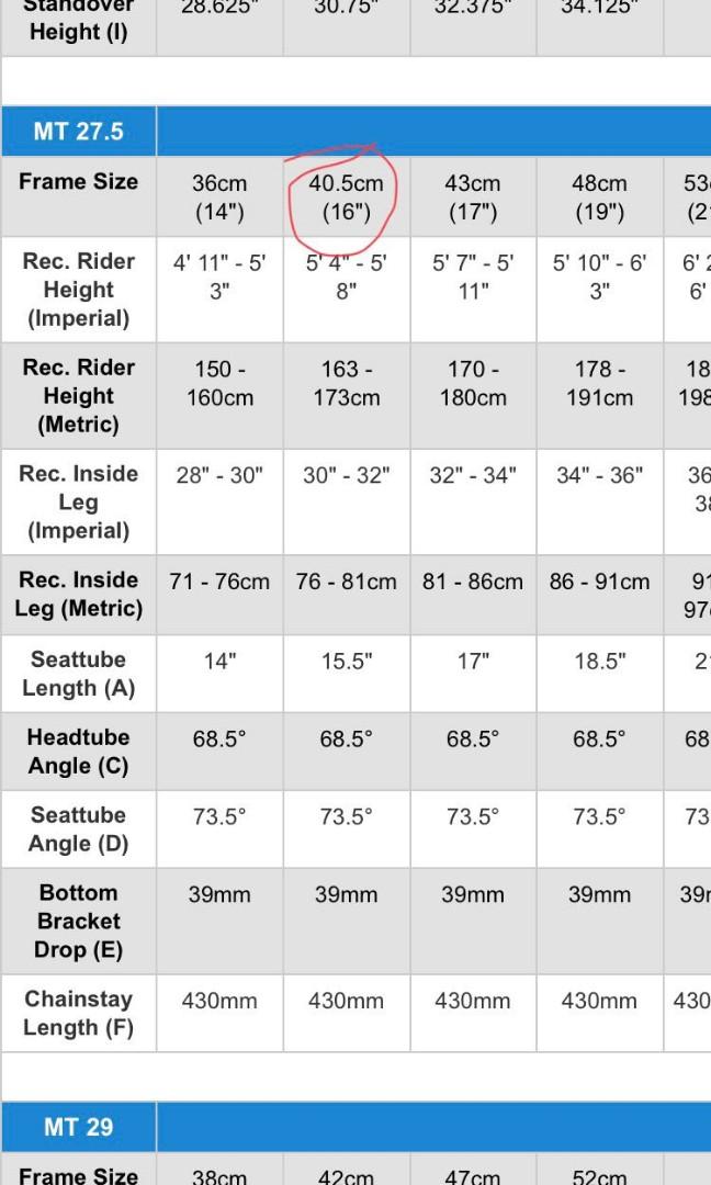 Lynskey size chart store
