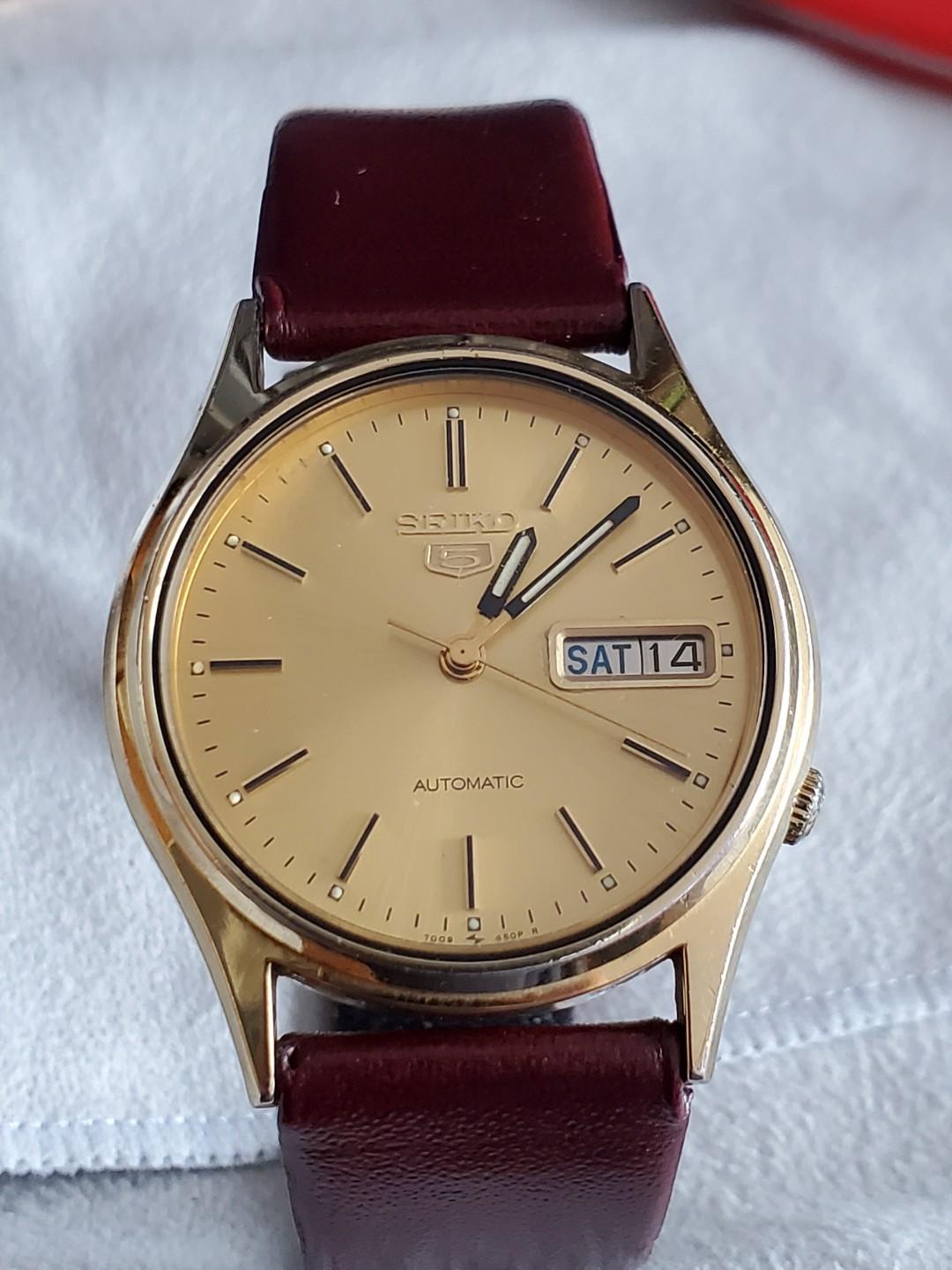 Vintage 1970s Seiko 5 17J 7009a, Women's Fashion, Watches & Accessories,  Watches on Carousell