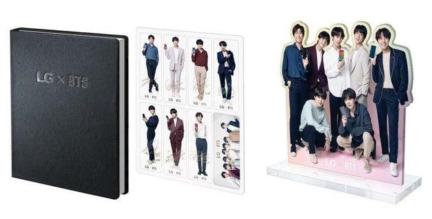 BTS 筆記本 立牌 書籤   LG X BTS