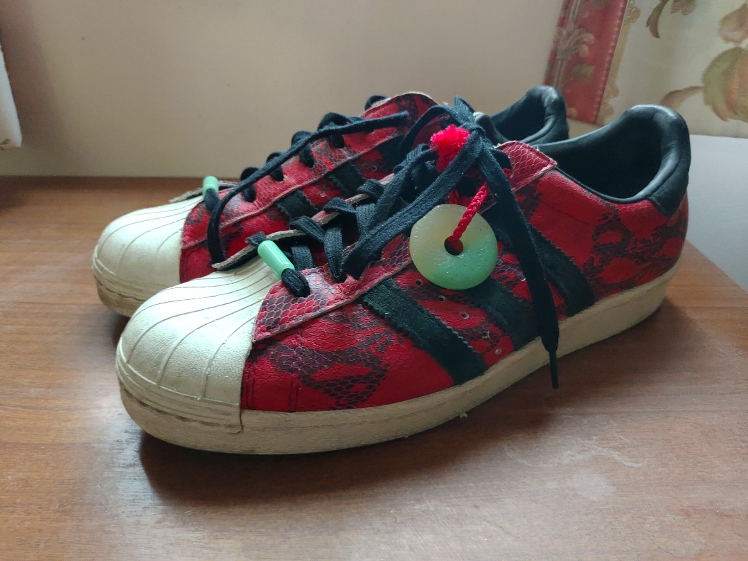 Buy Rare And Classic Adidas Superstar Red Leather Snakeskin 48 OFF