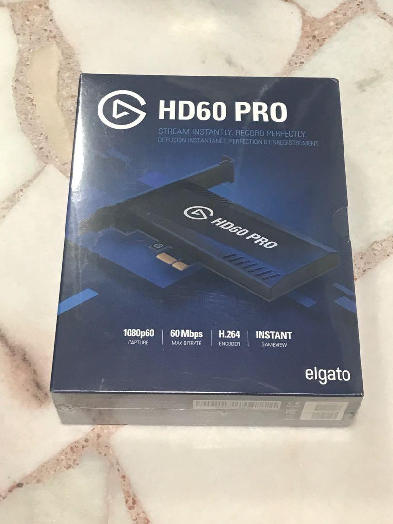 BNIB Original Elgato Game Capture HD60Pro Stream and record in 1080p 60r, H.264 hardware