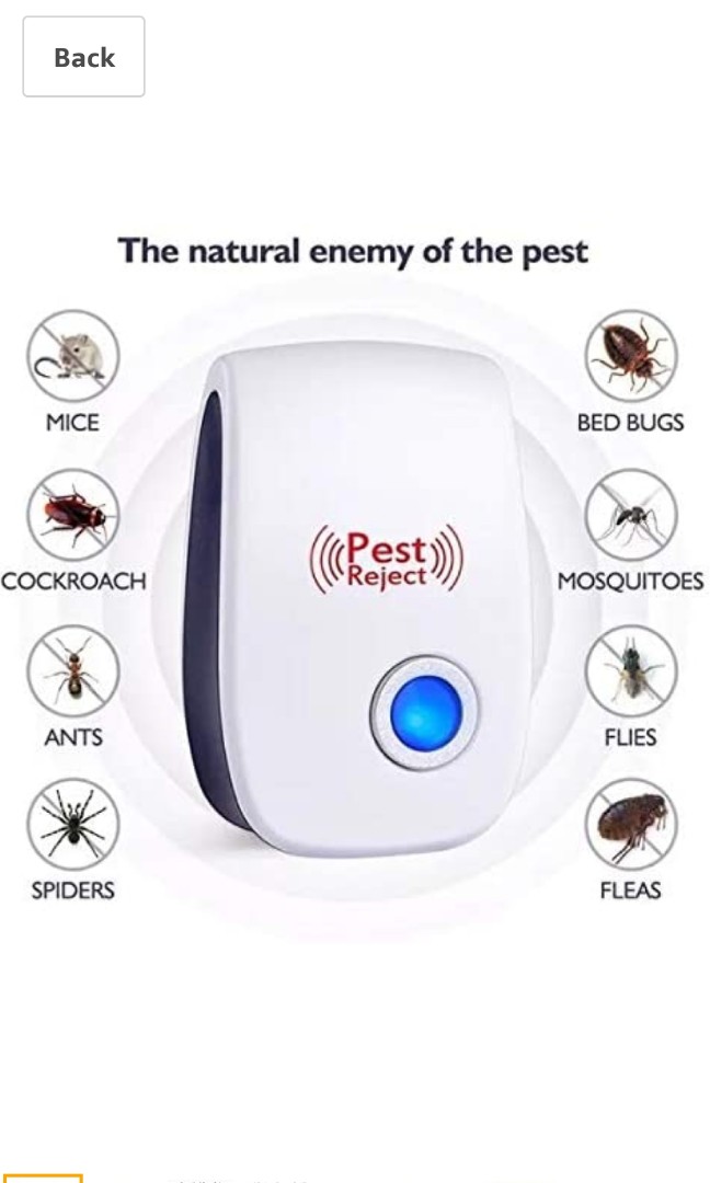 BTF 2019 Version [4Pack] ULTRASONIC PEST Reject Plugin, Pest Repeller