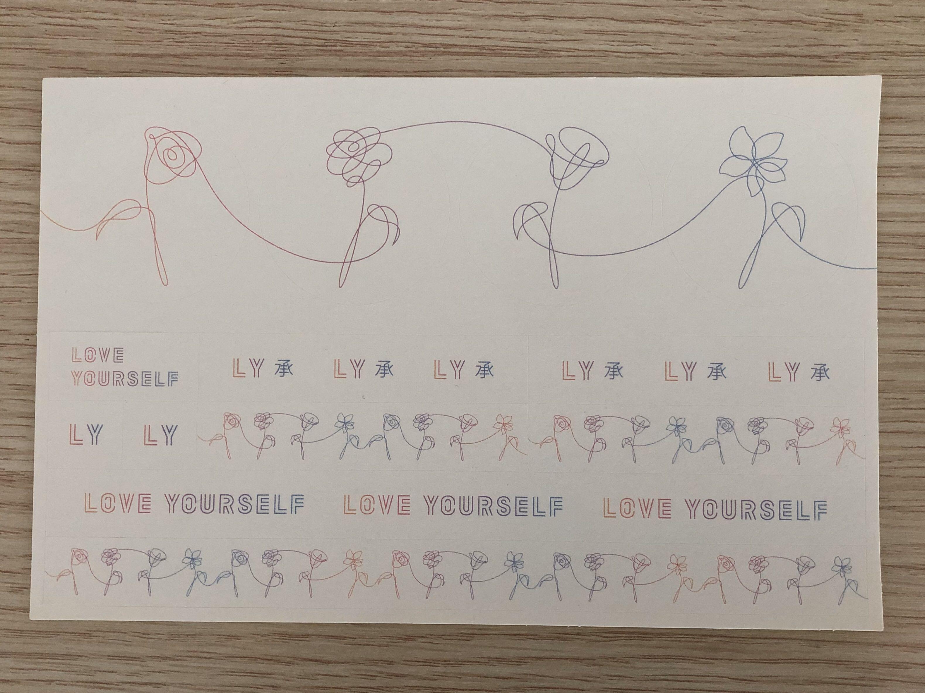 Bts Ly Her Sticker Sheet Entertainment K Wave On Carousell