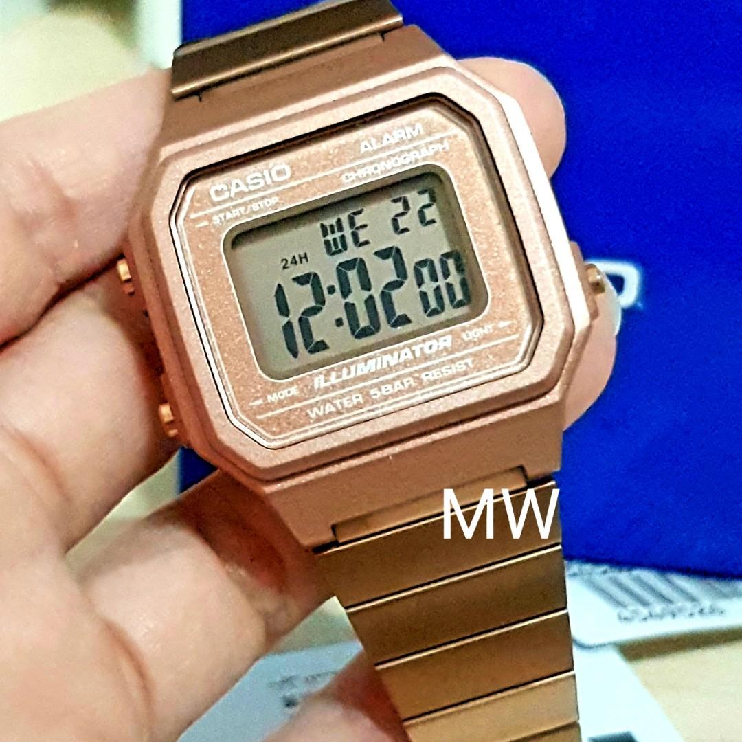 Casio unisex rose gold watch (Category: Women's Watches) located in Singapore. Submitted by affordablefashion (Listing ID 283380479, Image 2). Description: Item original brand new with tag and full package including one year warranty.