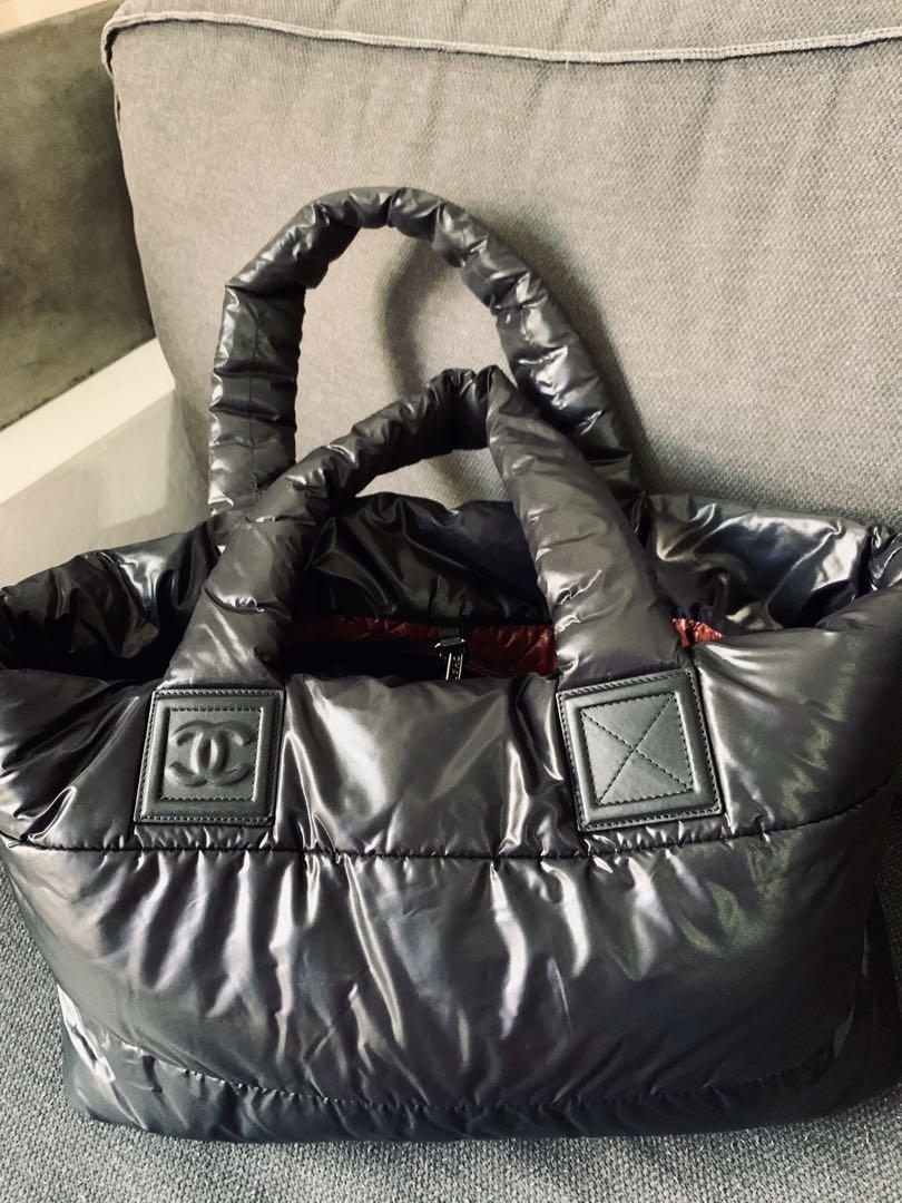 Like New* Chanel Quited Coco Cocoon Large Tote Black color, Luxury, Bags &  Wallets on Carousell