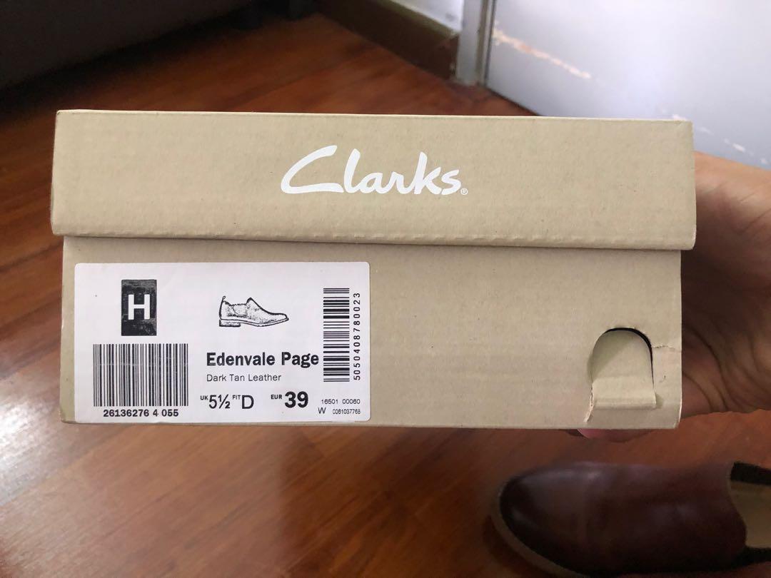 Clarks edenvale page dark tan leather online