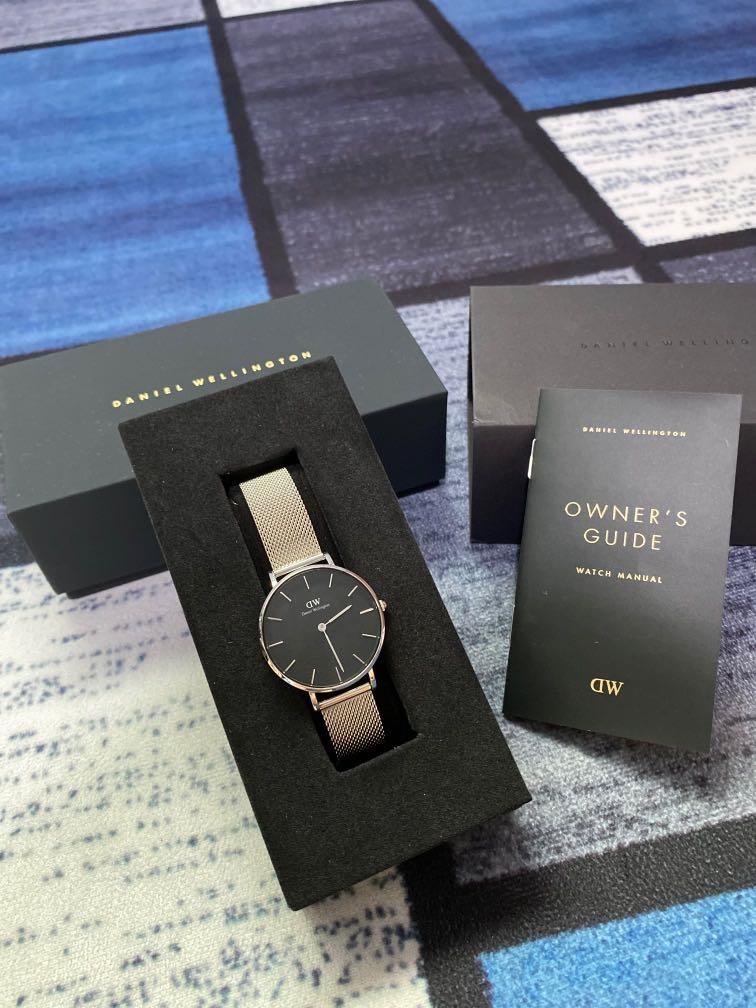 Daniel wellington black face watch sale