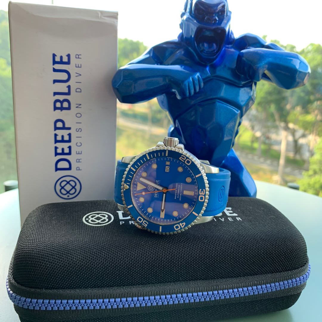 Deep Blue Dive Watch Men S Fashion Watches On Carousell