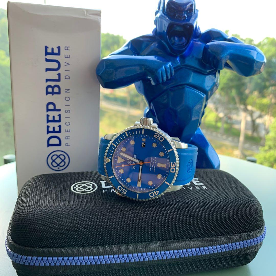 Deep Blue Dive Watch Men S Fashion Watches On Carousell