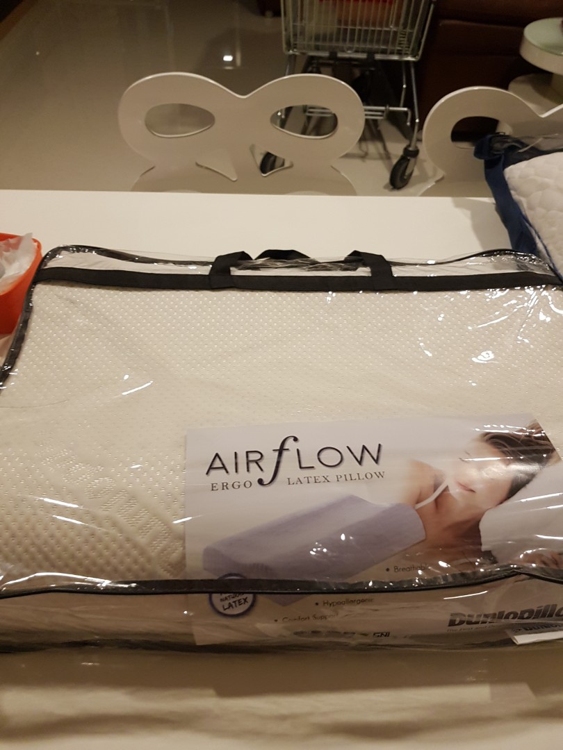 Dunlopillo Ergo Latex pillow Furniture Home Living Bedding Towels on Carousell