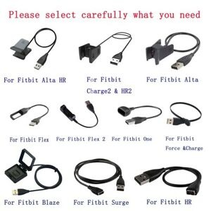 USB Charger Charging Cable Cord For Fitbit Alta Blaze Charge HR Surge Force Flex 