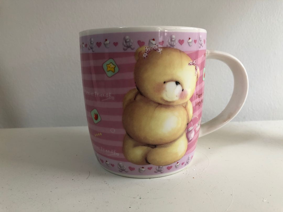 Forever Friends Hallmark Bear Mug with Lid Furniture Home