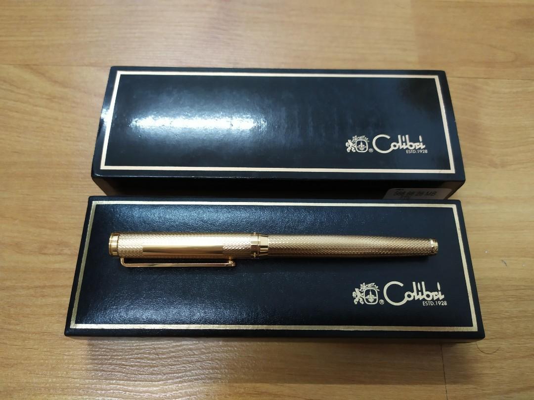 COLIBRI london  Retro Gold Colour Fountain Pen Cased 