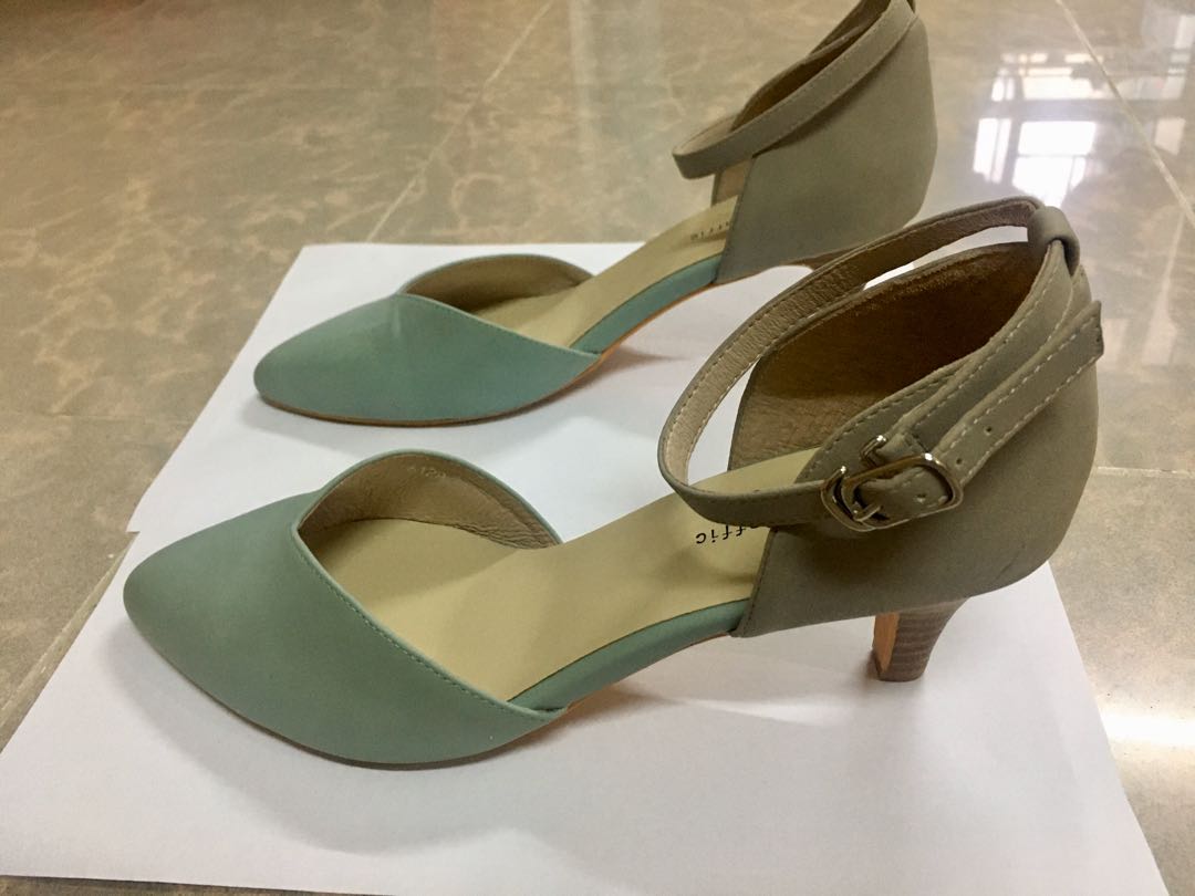 Greenish blue high heels 6cm size LL 高踭鞋 有盒