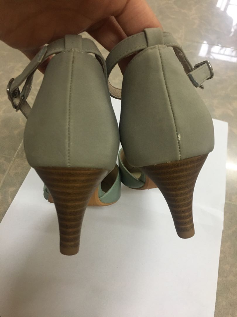 Greenish blue high heels 6cm size LL 高踭鞋 有盒