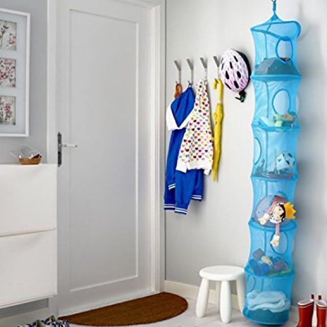 Ikea Hanging storage with 6 compartments (Category: Storage Boxes & Baskets) located in Quezon City. Submitted by thelazyloft (Listing ID 283224283, Image 2). Description: Fully collapsible Hang it using its built-in velcro hook!.