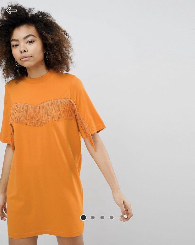 Fringe t shirt dress Clearance