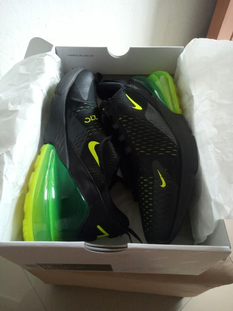 Nike Air Max 270 Black Volt Men s Fashion Footwear Sneakers