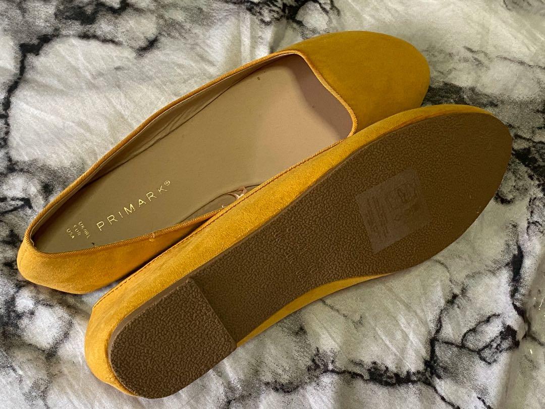 Primark Mustard Yellow Slip On Pumps US10