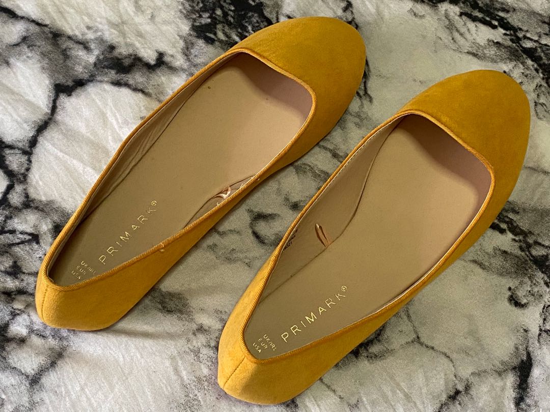 mustard slip on shoes
