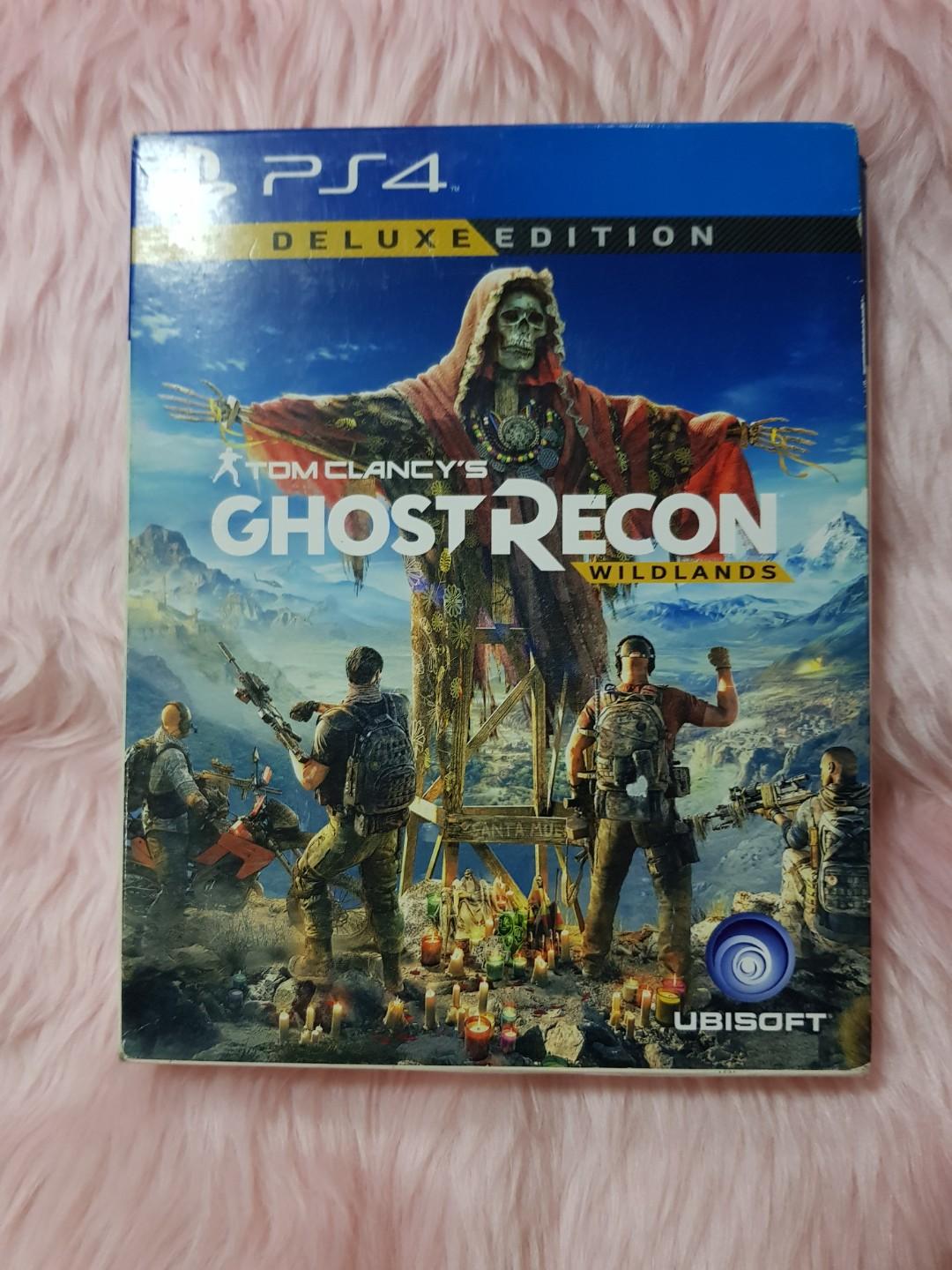 PS4 Delux Edition Tom Clancy's Ghost Recon Wildlands (Category: PlayStation) located in Manila. Submitted by snowflakes.specials (Listing ID 283217394, Image 1). Description: See photos for inclusions.