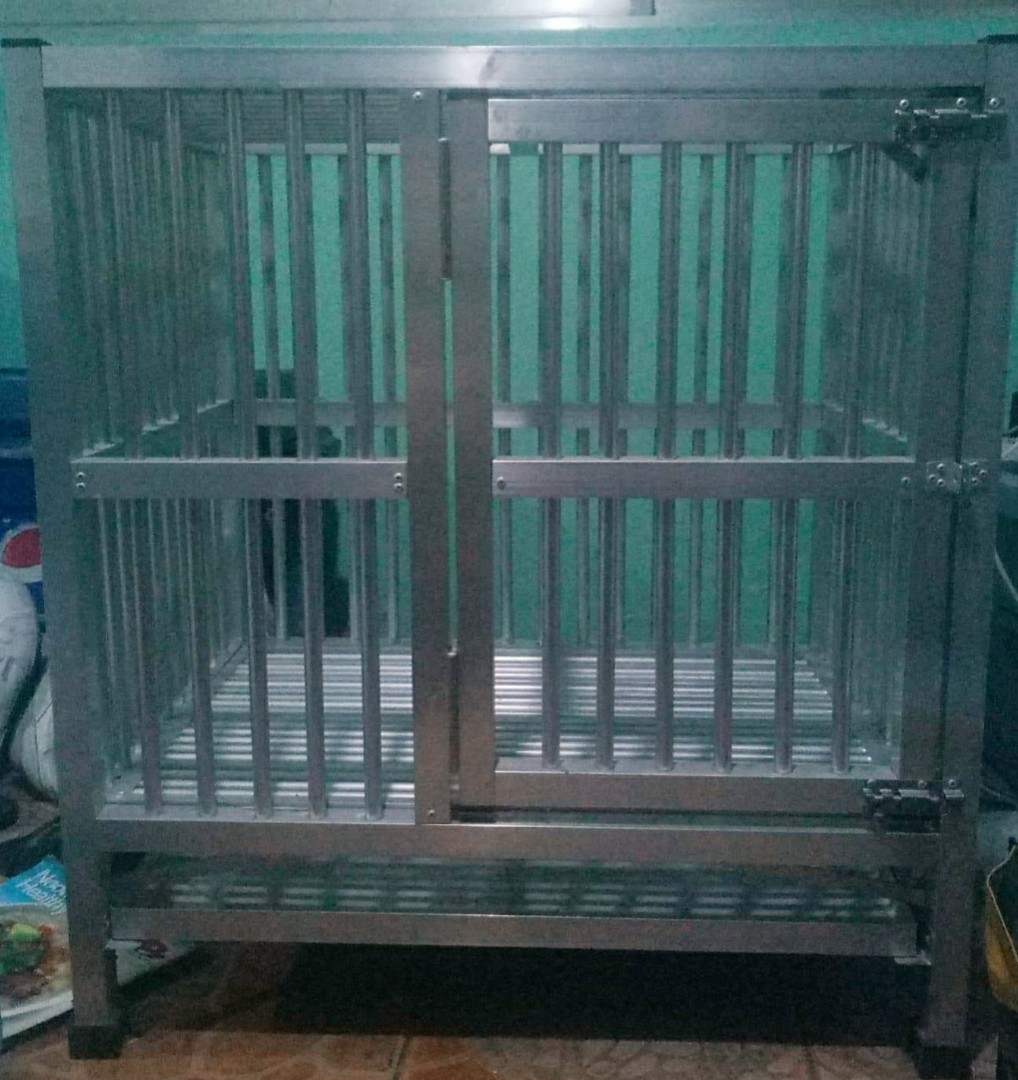 Aluminum Dog Cage with Barrel Lock, Pet Supplies, Homes & Other Pet