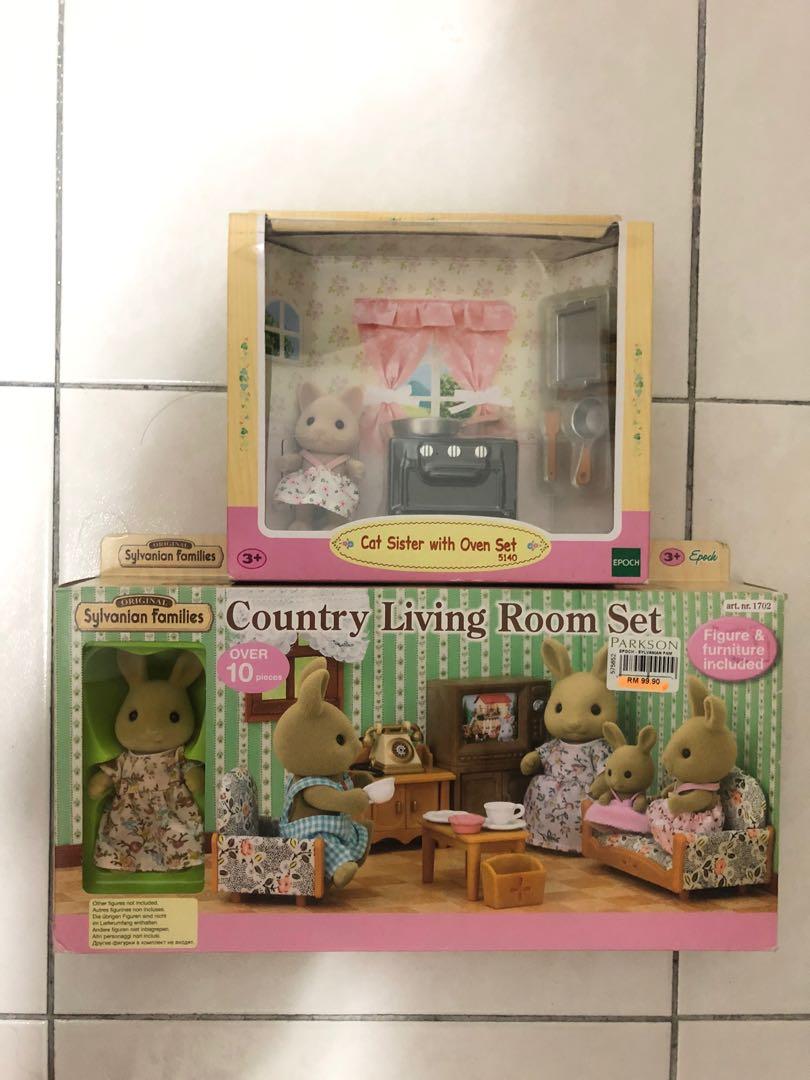 sylvanian families country living room set