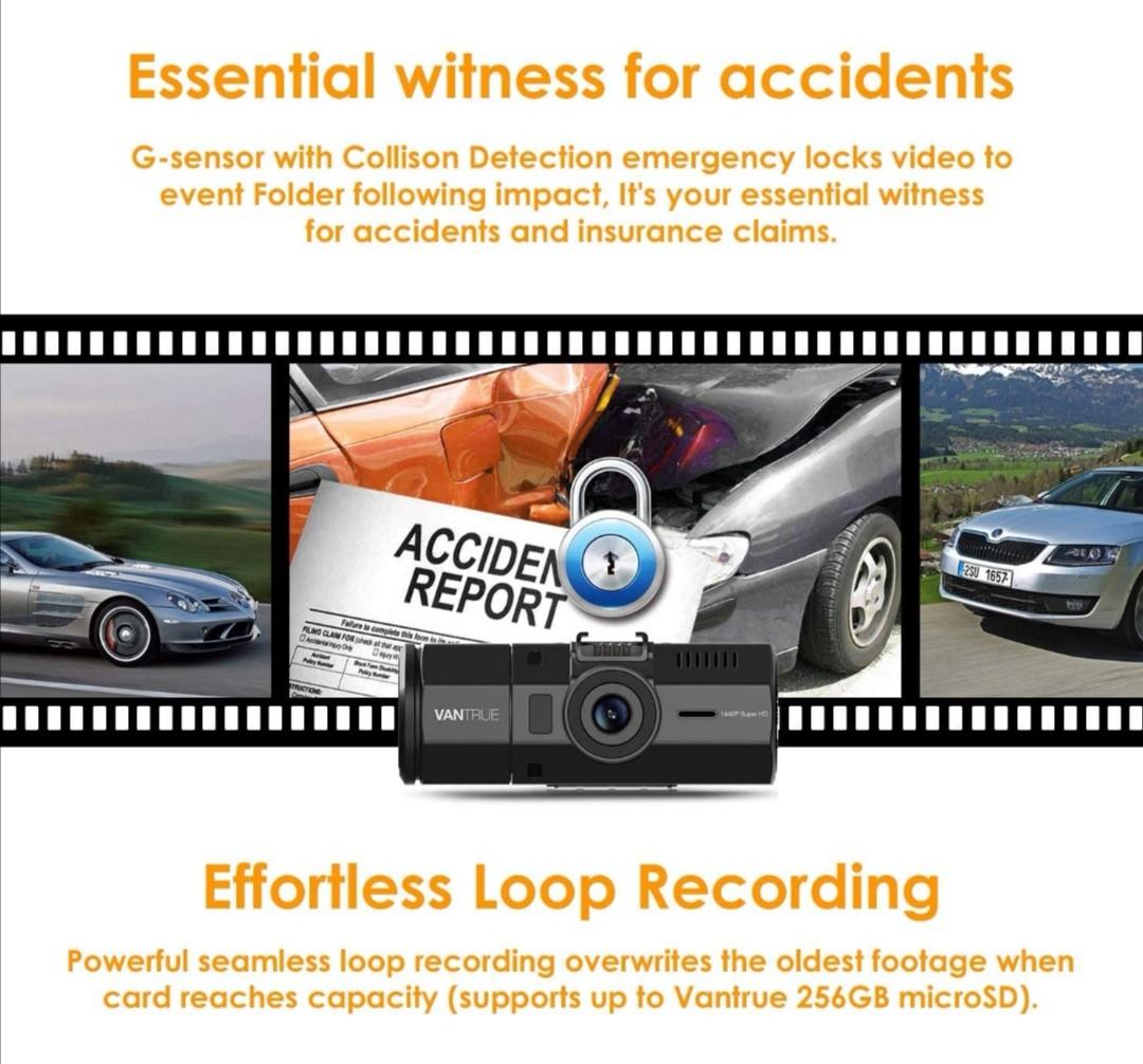 Promo Vantrue N2 Pro Uber Dual Dash Cam Dual 1920x1080p Infrared Night Vision Front And Inside Dash Camera 2 5k 2560x1440p Single Front 310 Car Camera 24hr Parking Mode Motion Sensor Support 256gb Max