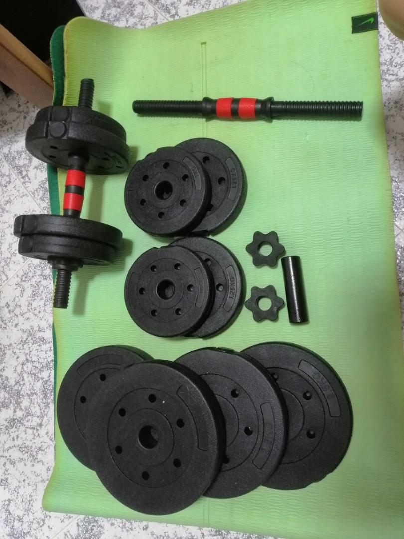 Weights set, Sports Equipment, Exercise & Fitness, Weights & Dumbbells on Carousell