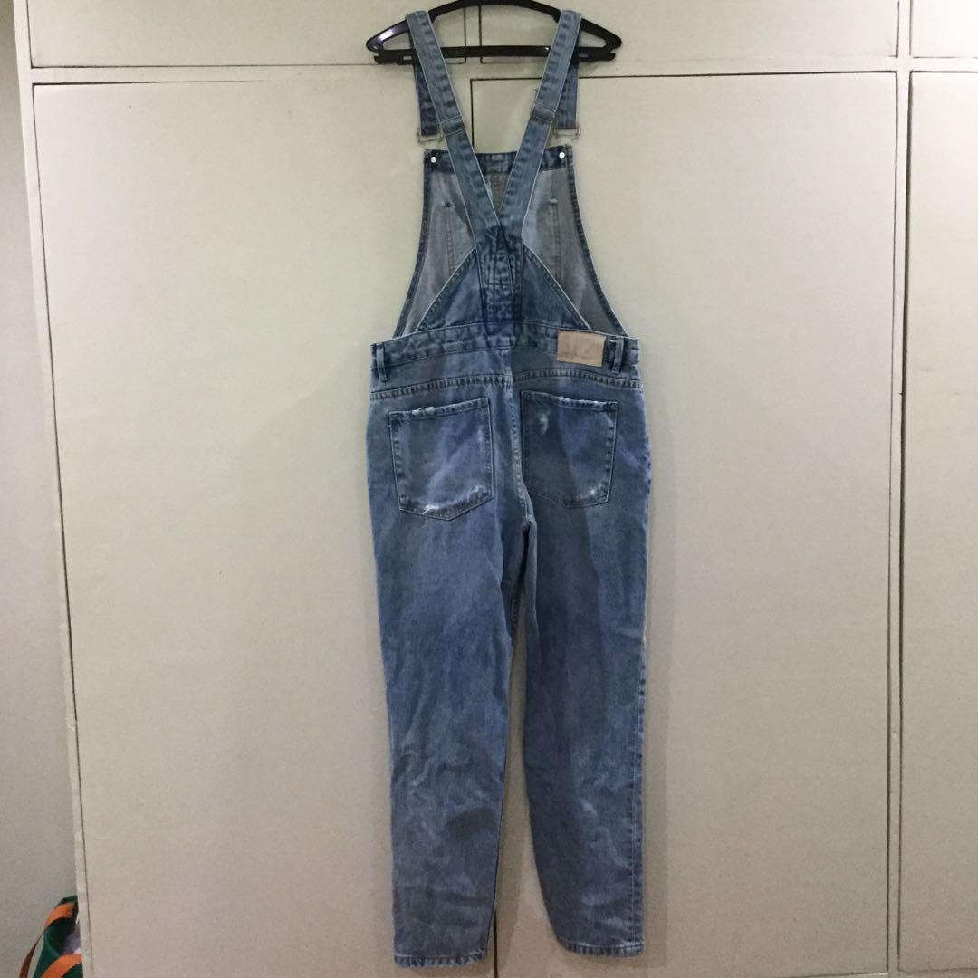 zara jeans jumpsuit