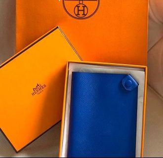 Hermes Passport Holder Case Blue Electric from EUROPE