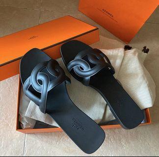 Hermes Aloha Sandals Black Size 36 from EUROPE