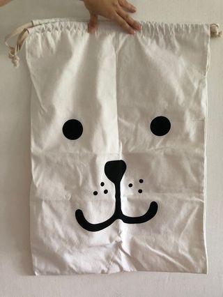 Brand new canvas Drawstring Bag pouch carrier for storage accessory clothes laundry misc cloth fabric dog animal travel